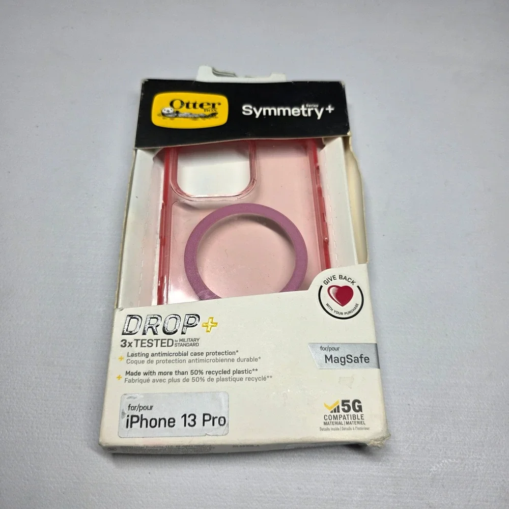 OtterBox Symmetry+ Series iPhone 13 Pro Case MagSafe Clear Pink 77-83498